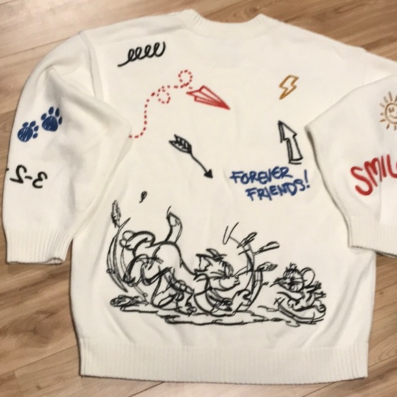 Tom and Jerry adult pullover sweater by Peacebird - Picture 4 of 6